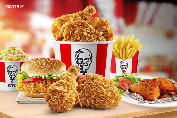 KFC fried chicken and egg tart – fast food in Hanoi comfort meal