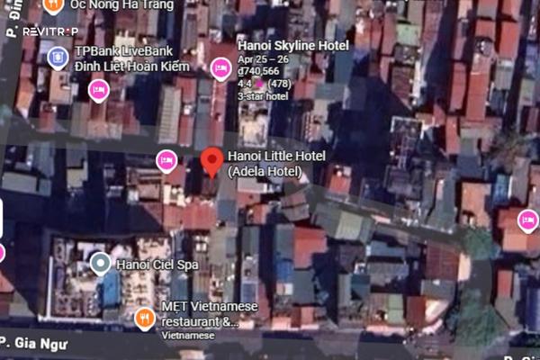 Map of the hanoi little hotel