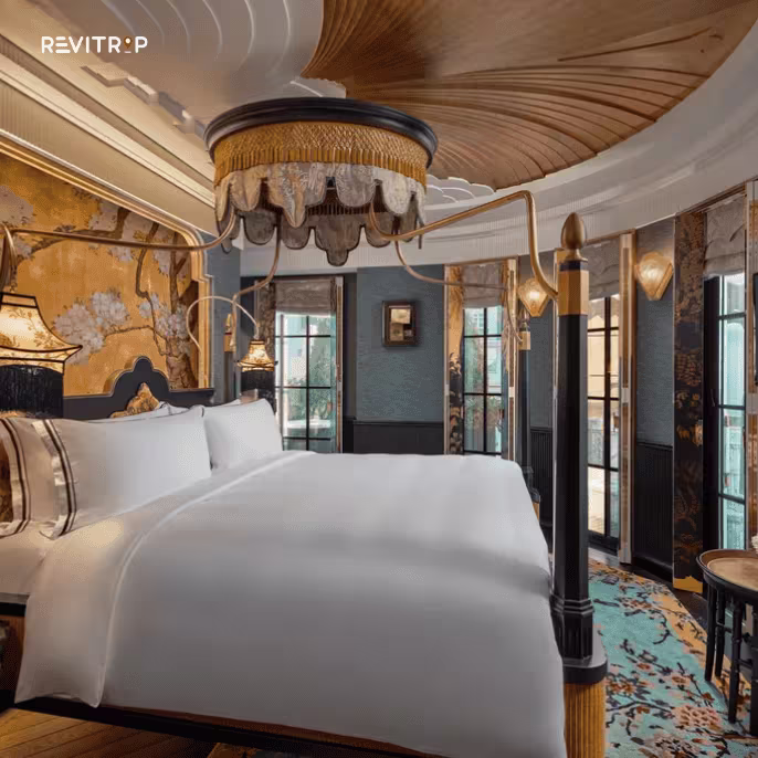 where to stay in Hanoi during Tet with festive decorations