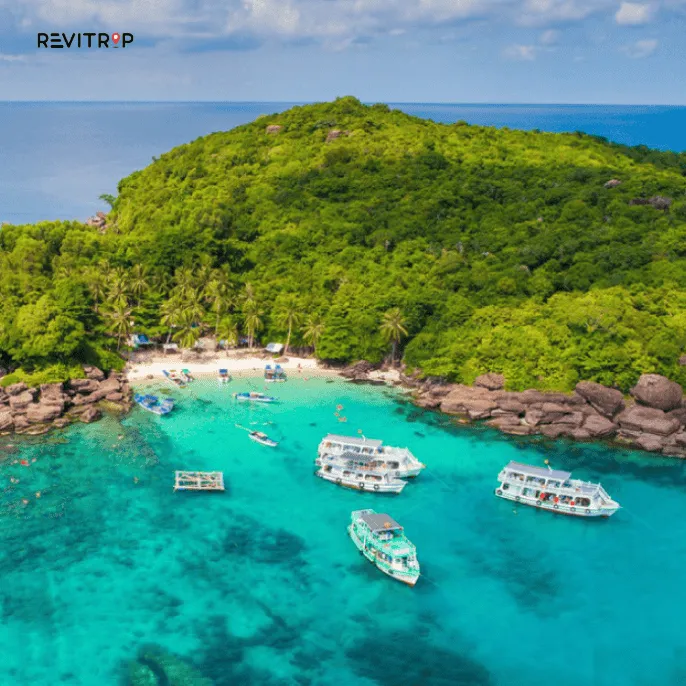 how to get to Phu Quoc showing flight and ferry options