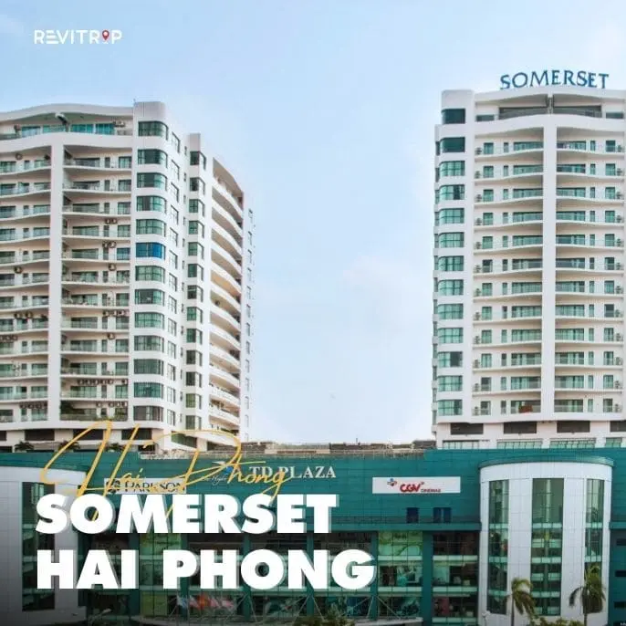 Somerset Central TD Hai Phong - modern serviced apartment building exterior Vincom Plaza area