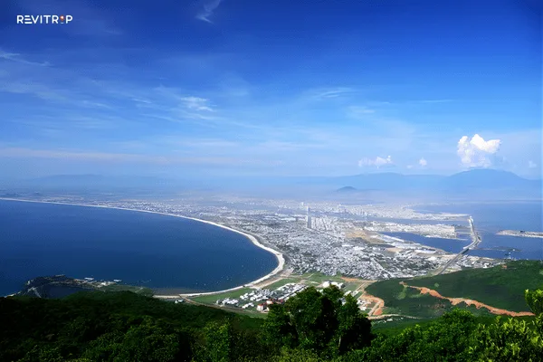 Ban Co Peak view across Da Nang and the coastline