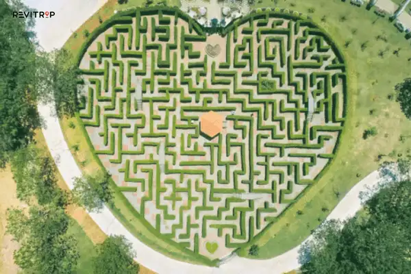 Heart-Shaped Maze at Love Valley Da Lat Vietnam