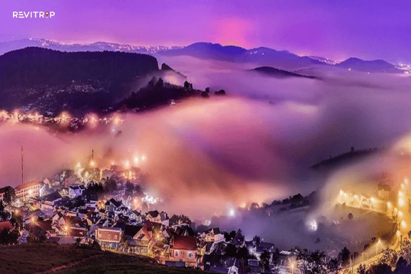 Da Lat City Skyline in the Mist