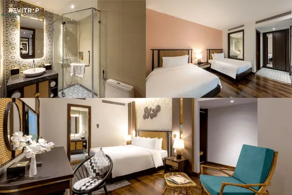 KK Sapa Hotel Family Room two-bedroom layout with sofa area