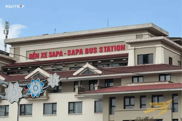 Sapa Bus Station location in front of Sapa Market on the eastern edge of Sapa town center near the Stone Church