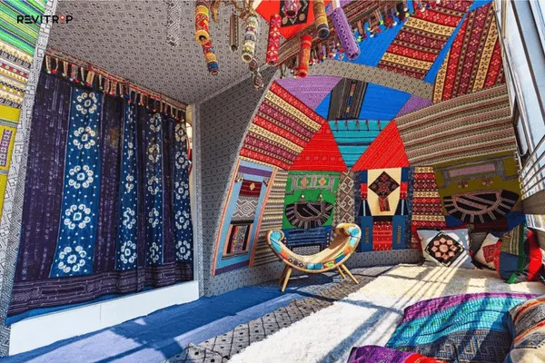 Sapa Love Market artisan stalls selling handmade embroidered bags