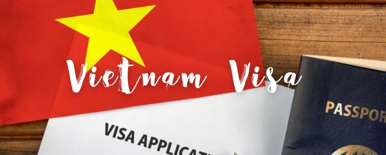 Vietnam visa stamp in passport at airport immigration checkpoint
