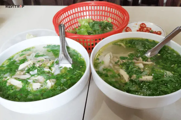 Pho Khuyen noodle shop in Sapa hidden down an alleyway, serving Sapa-style chicken pho