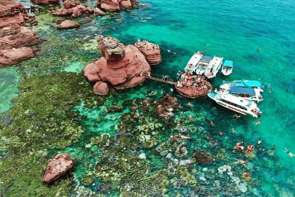 Visitors can choose from different ways to get to the island